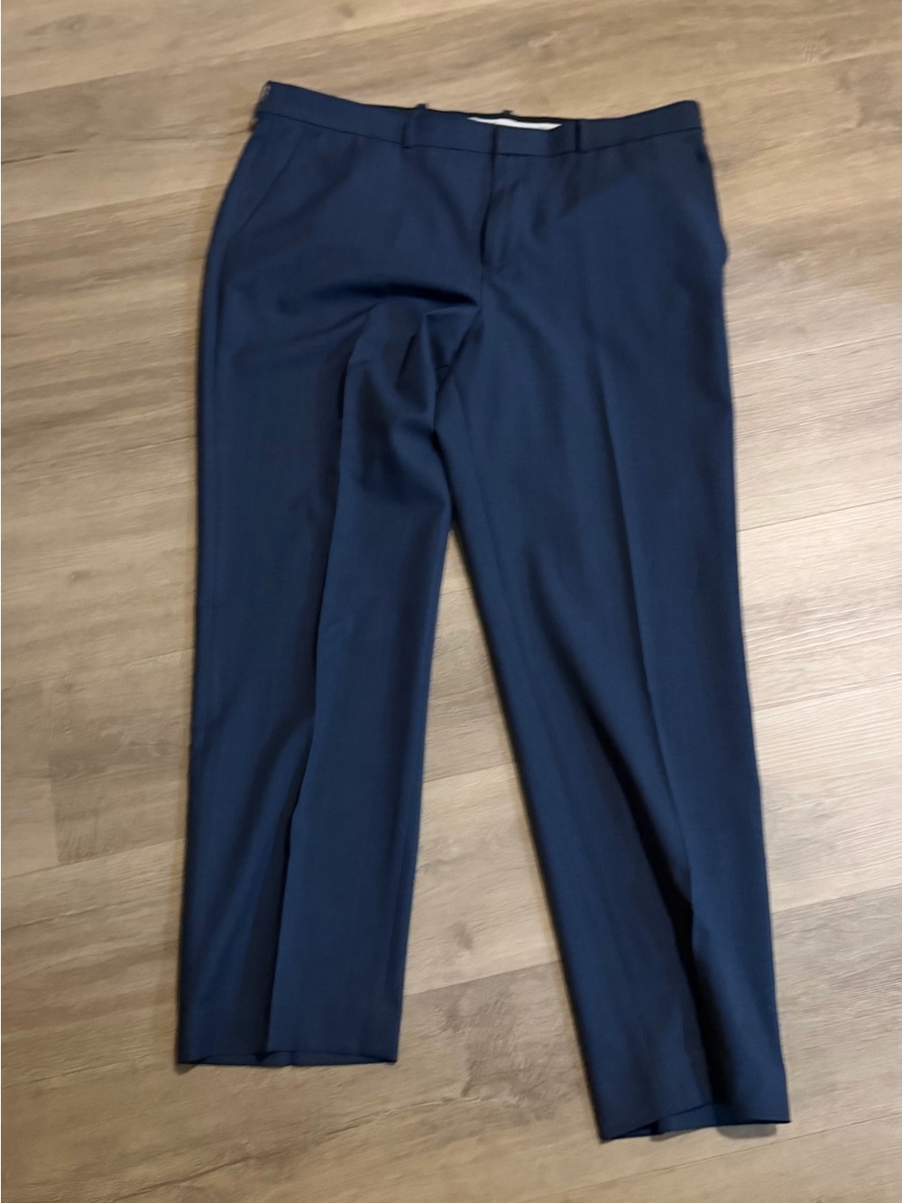 Perry Ellis Navy Dress Pants with Black Waistband